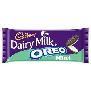 แคดเบอรีนมสดโอรีโอ 120 กรัม/Cadbury Dairy Milk Oreo Mint 120g