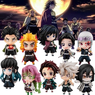 ฟิกเกอร์ ดาบพิฆาตอสูร Set Tanjirou &amp; 9 Hashira (the nine strongest) Giyu Kyojuro Shinobu Kocho Rengoku Kyojuro Kimetsu n