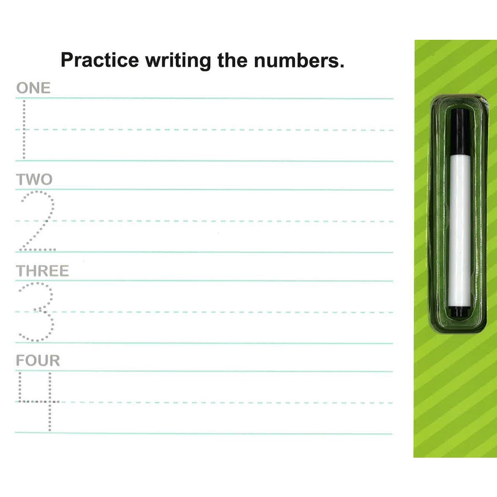 BBW หนังสือ Writing Practice: Numbers Wipe – Clean Book ISBN: 9781640381711 ราคา ถูกที่สุด ดีลบีเคเค แกลเลอรีภาพที่ 3