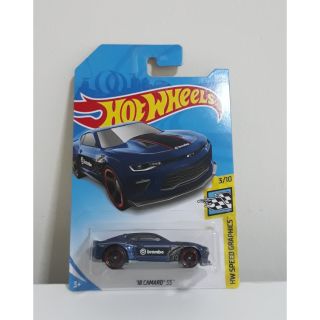 รถเหล็ก Hotwheels 18 CAMARO SS สีน้ำเงิน (ib011)