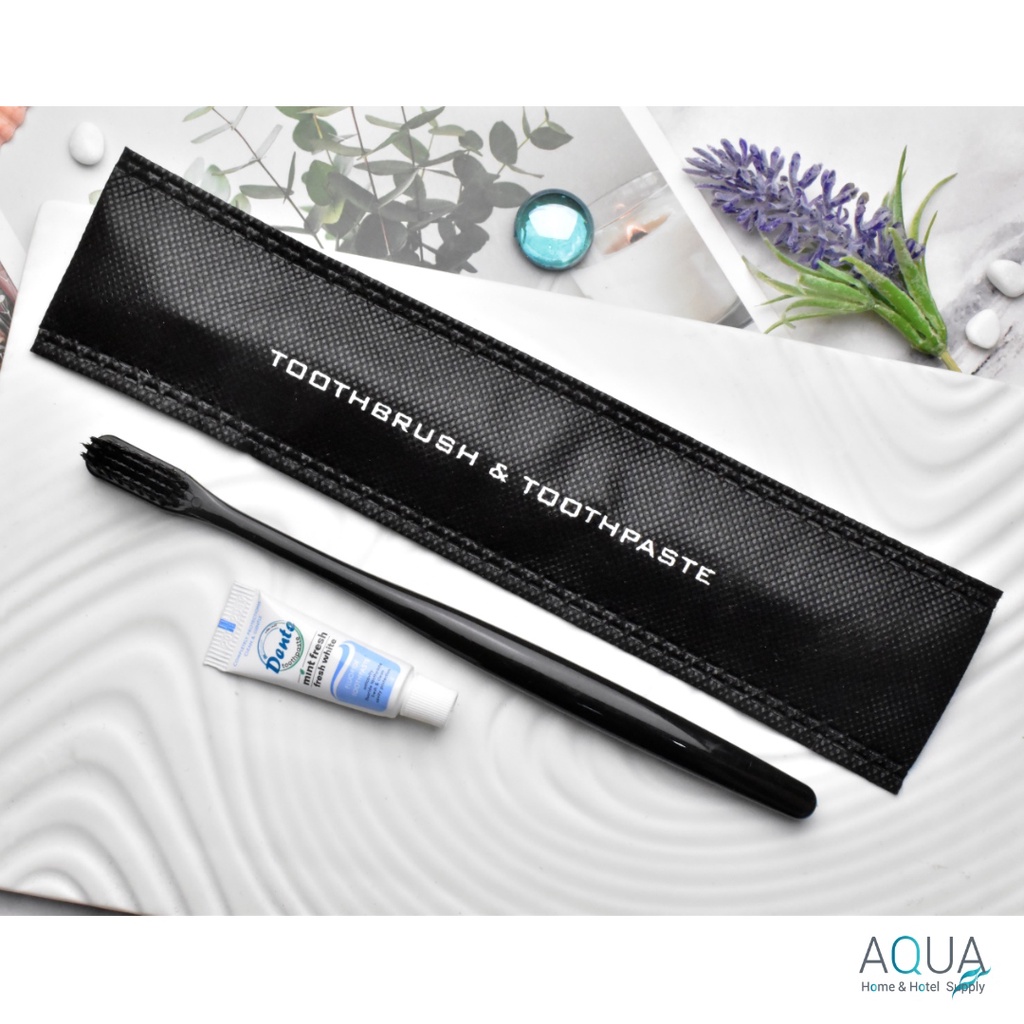 ชุดแปรงสีฟันโรงแรม รุ่น black non woven Dental kit ของใช้ในโรงแรม ของโรงแรม อเมนิตี้ Hotel Amenities
