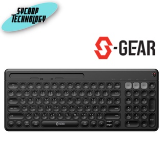 WIRELESS KEYBOARD (คีย์บอร์ดไร้สาย) S-GEAR WIRELESS &amp; BLUETOOTH MULTI DEVICE KEYBOARD BUILT-IN PHONE AND TABLET HOLDER