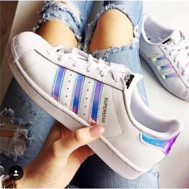 adidas superstars holographic junior