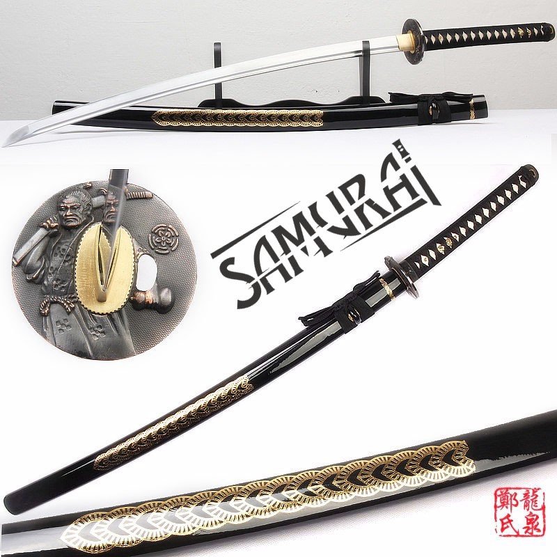 JAPAN ดาบซามูไร คาตานะ サムライ Katana (Dragon Samurai Sword) ใบดาบ เปิดคม