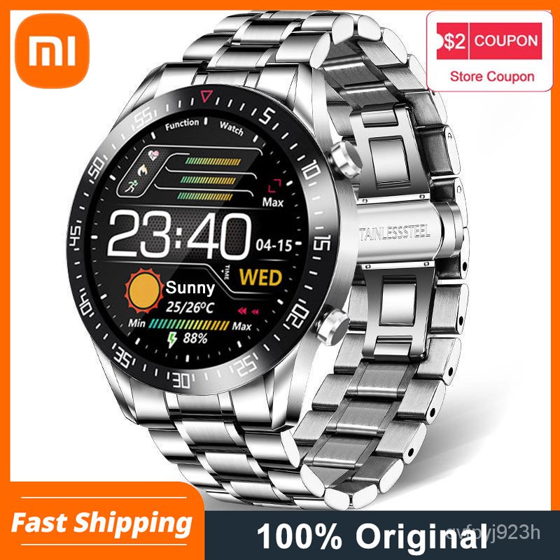 XIAOMI C2 Metal Men Smart Watch Fitness Tracker Blood Pressure Oxygen ...