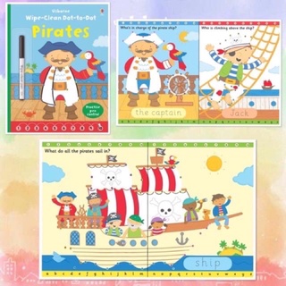 หนังสือกิจกรรม เขียนลบได้ Usborne Wipe Clean Book dot-to-dot