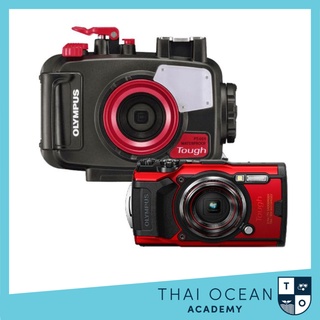 ประกันศูนย์ไทย Olympus Tough TG6 + Housing Set (Black, Red) กล้องกันน้ำโอลิมปัส TG-6 พร้อม Housing สำหรับดำน้ำ