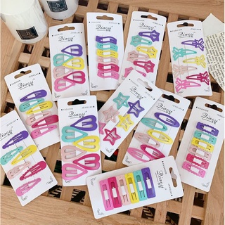 พร้อมส่ง! กิ๊ฟติดผมเด็ก กิ๊บแป็ก กิ๊บติดผมเด็ก (แผงละ6ตัว)