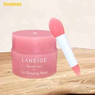 Onewsun| แปรงซิลิโคน หัวคู่ ขนาดเล็ก สีชมพู สําหรับทาลิปสติก