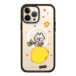 Casetify Bun in Space by liliuhms 13 Pro Max  Compatible Impact Case  Color: Clear- Black [13PMสินค้าพร้อมส่ง]