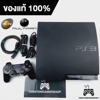 เกมps3 slimของแท้ ความจุ160GB/500GB เครื่องps3มือสอง มีเกมในเครื่อง PS3แปลงสายมืดMultiman PES2022 GTA ps3 game