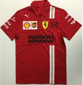 FERRARI เสื้อโปโลแขนสั้นแบบแห้งเร็วสําหรับผู้ชาย