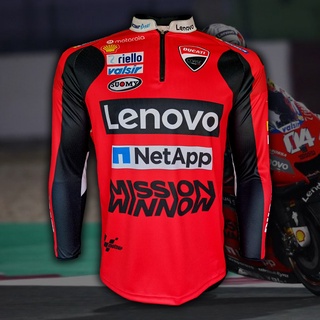 เสื้อแขนยาว MotoGP Lenovo Mission Winnow เสื้อบิ๊กไบค์โมโตจีพี #MG0010 รุ่น อันเดร โดวิซิโอโซ่#04 ไซส์ S-5XL