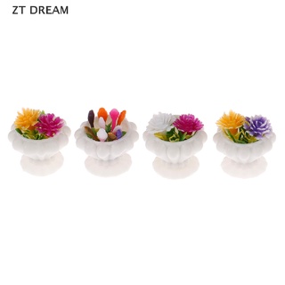 ZTD 1:12 Dollhouse Miniature Mini Tree Potted Plants Furniture Decor Accessories 07