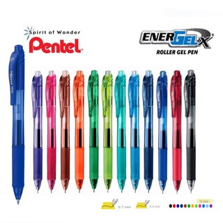 ปากกา Pentel Energel-X รุ่น BLN105 BL 107ปากกาเจล สีหมึกตามสีด้าม ไส้ปากกา