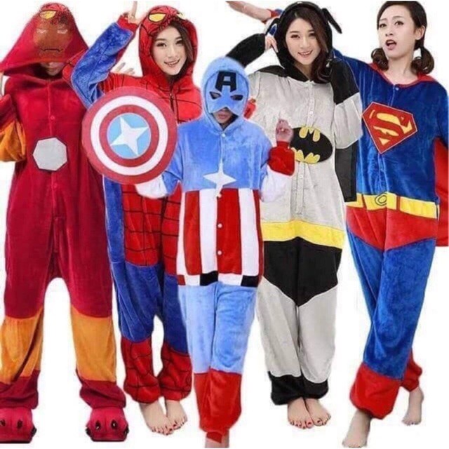 ชุดมาสคอตซุปเปอร์ฮีโร่ ชุดแฟนซีฮีโร่ สินค้าพร้อมส่งจากไทย