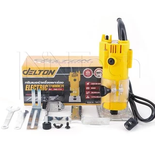 DELTON เครื่องเซาะร่อง ทริมเมอร์ 620 วัตต์ เครื่องเซาะร่องไม้ 1/4 นิ้ว เร้าเตอร์ Wood Trimmer รุ่น TMD-773 - สีเหลือง