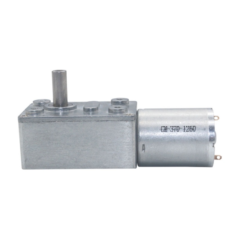 Kiss JGY370 มอเตอร์เกียร์หนอนโลหะ ความเร็วสูง 6V 12V 24V 2 RPM เป็น 375 RPM