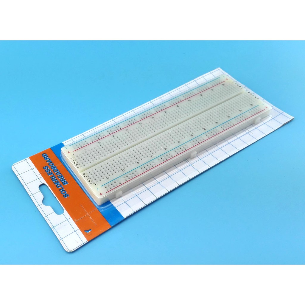 Breadboard บอร์ดทดลอง 830 รู  MB-102 MB102 Arduino Protoboard โฟโต้บอร์ด โพรโทบอร์ด สำหรับ การต่อวงจ