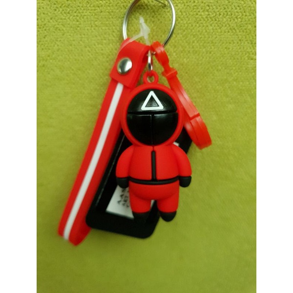 พวงกุญแจ squid game logoหัววงกลม/สี่เหลี่ยม/สามเหลี่ยม