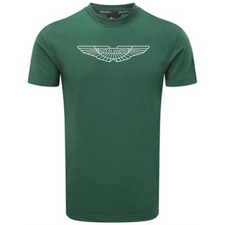 ⭐️⭐️⭐️⭐️⭐️เสื้อยืดโปโล ผ้าฝ้าย 100% พิมพ์ลาย Aston Martin Racing Hackett James Bond Car 30S สีเขียว สไตล์วินเทจ