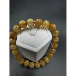 สร้อยข้อมือไหมทองแท้สินค้าตามในรูป เกรดพรีเมี่ยมคัดพิเศษไหมแน่นสวย(Rutile Quartz) ขนาด 9 มม.