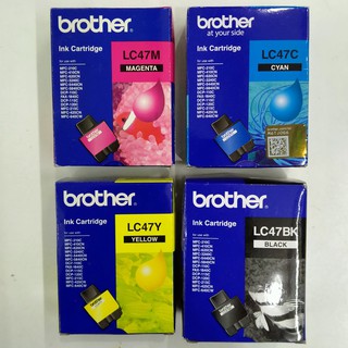 BROTHER หมึก LC47 BK, C, M, Y (Original) (สินค้าของแท้ No box ลดล้างสต๊อก ไม่รับเปลี่ยนคืน)