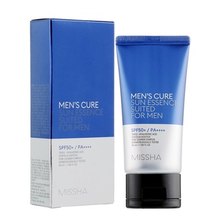 MISSHA Mens Cure Sun Essence Suited for Men SPF50 50ml ครีมกันแดดเนื้อบางเบาสำหรับผิวหน้าผู้ชายจากเกาหลี