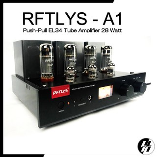 แอมป์หลอด | RFTLYS - A1 (EL34) | Bluetooth - Push-Pull EL34 Tube Amplifier 28 Watt (โปรดเช็คสต๊อก)