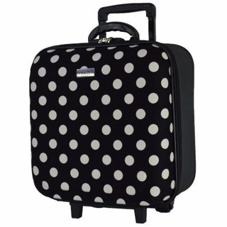 Wheal กระเป๋าเดินทางหน้านูน กระเป๋าล้อลาก 16x16 นิ้ว Code F33516 BL-Dot (Black)