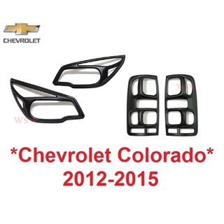 ครอบไฟหน้า ท้าย สีดำด้าน CHEVROLET COLORADO RG Z71 2012 - 2015 ครอบไฟ เชฟโรเลต โคโลราโด้ ไฟหน้า ฝาครอบหน้า ครอบไฟท้าย