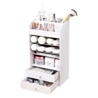 กล่อง เก็บเครื่องสำอางค์ Cosmetic box กล่อง MAKE UP STACKO  22.5x15x41 ซม. สีขาว