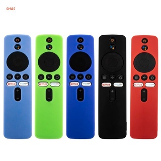 Shas เคสซิลิโคนป้องกันรีโมทควบคุมสําหรับ Xiao-Mi Mi Box S Mi Box 4 Control