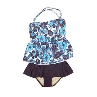 Easy Swim ชุดว่ายน้ำ Two Piece Size M (ฟ้า/น้ำตาล)