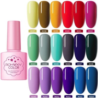 138สี ROHWXY (37-54)  สีเจล nail gel polish เจลทาเล็บ สีทาเล็บเจล (สีเบจ) เนื้อแน่น ใช้กับเครื่อง UV/LED