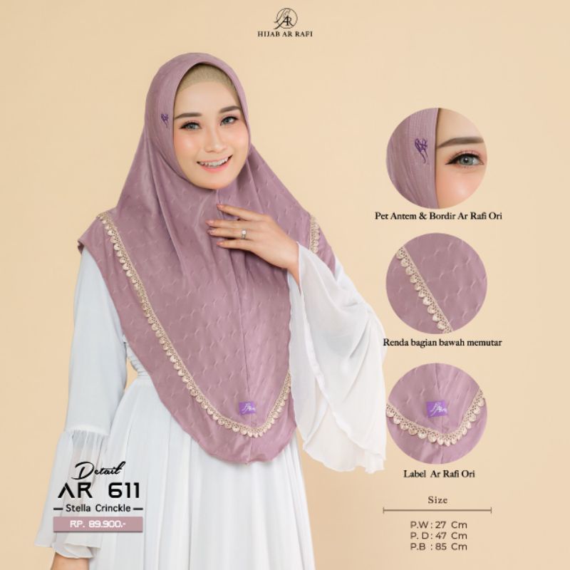 ฮิญาบล่าสุด ฮิญาบสําเร็จรูป AR 611 By Dannis Ori Hijab Bergo ร่วมสมัยทุกวัน 2022 || คอลเลกชันอันนิฮา