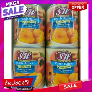 เอส&amp;ดับบลิวลูกพีช 825กรัม S&amp;W Peaches 825g.