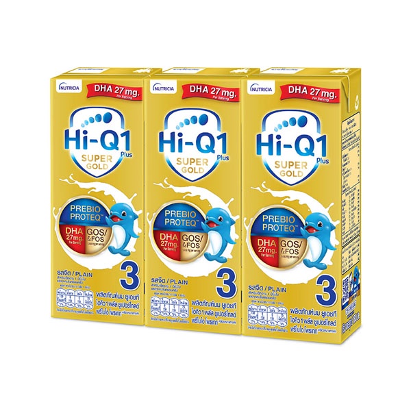 (แพ็ค 3) Hi-Q1 Plus Super Gold Prebio Proteq ไฮ-คิว 1 พลัส ซูเปอร์โกลด์ พรีไบโอโ