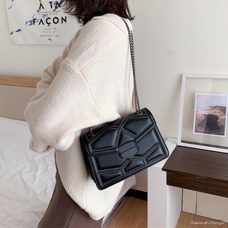 Rivet Chain Small Crossbody Bags for Women 2021 Fashion Trend Designer