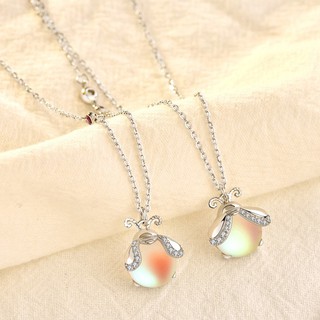 S925 สร้อยคอ Firefly necklace เงินแท้ จี้หินคริสตัล แฟชั่น จี้ สำหรับผู้หญิง คริสต์มาส ปีใหม่ วันเกิด ของขวัญ