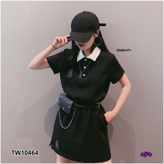 👗Pfashion [ส่งไว!!🚛] P10464 Set เสื้อโปโลไหมพรม + กระโปรงสั้น Set: knitted polo shirt + short skirt