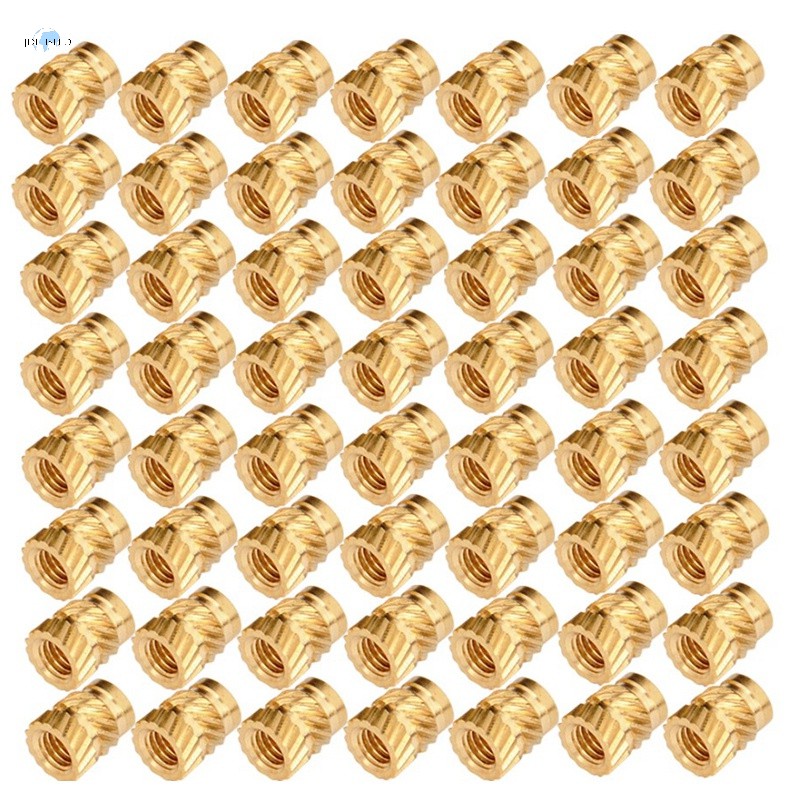 100 ชิ้น M3 ด้าย Knurled ทองเหลืองเกลียวความร้อนชุดทนความร้อนใส่ Embedment Nut สําหรับ 3D เครื่องพิมพ์