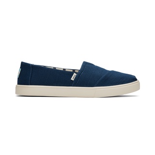 TOMS รองเท้าลำลองผู้หญิง แบบสลิปออน (Slip on) รุ่น Cupsole Majolica Blue Heritage Canvas (A) รองเท้าลิขสิทธิ์แท้