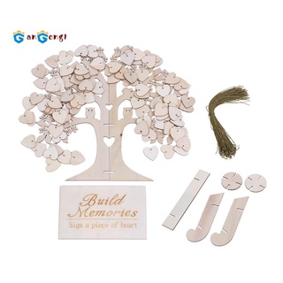 Family Tree Wedding Guest Book, 3D Wooden Guest Sign Book Rustic Wedding Party Decorations