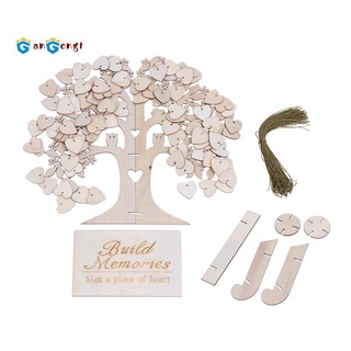 Family Tree Wedding Guest Book, 3D Wooden Guest Sign Book Rustic Wedding Party Decorations