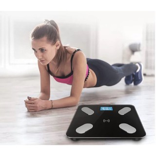 Bluetooth weighing scale เครื่องชั้งน้ำหนักดิจิตอลพร้อมแสดงมวลไขมันเชื่อมต่อด้วยบลูทูธแสดงผลการประเมินบนมือถือ