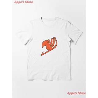 Appes Store แฟรี่เทล เสื้อยืดอนิเมะ Fairy Tail Logo, Handmade, Orange And Black Essential T-Shirt เสื้อยืดพิมพ์ลาย เสื้