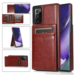 เคสมือถือ แบบหนัง PU พร้อมช่องใส่บัตร สําหรับซัมซุง Galaxy Note 20 Ultra Note 10 Plus Note 10 Lite Note 9 Note 8 S20 FE S20 Fan edition S20 Ultra S20 Plus S10 Lite S10 Plus S9 Plus S8 Plus A21S A21 A11 A51 A71 A50S A30S A20S A10S