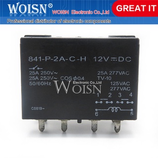 รีเลย์ 841-P-2A-C-H 12VDC 25A 6-PIN 1 ชิ้น พร้อมส่ง