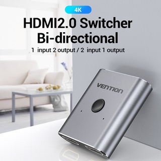 ส่งไวจากไทย Vention ตัวสลับ HDMI 4K 60Hz Hdmi 2.0 ตัวแปลง 1In 2Out/ 2In 1Out สําหรับ Ps4 Tv Xbox360 HDMI Switcher #2